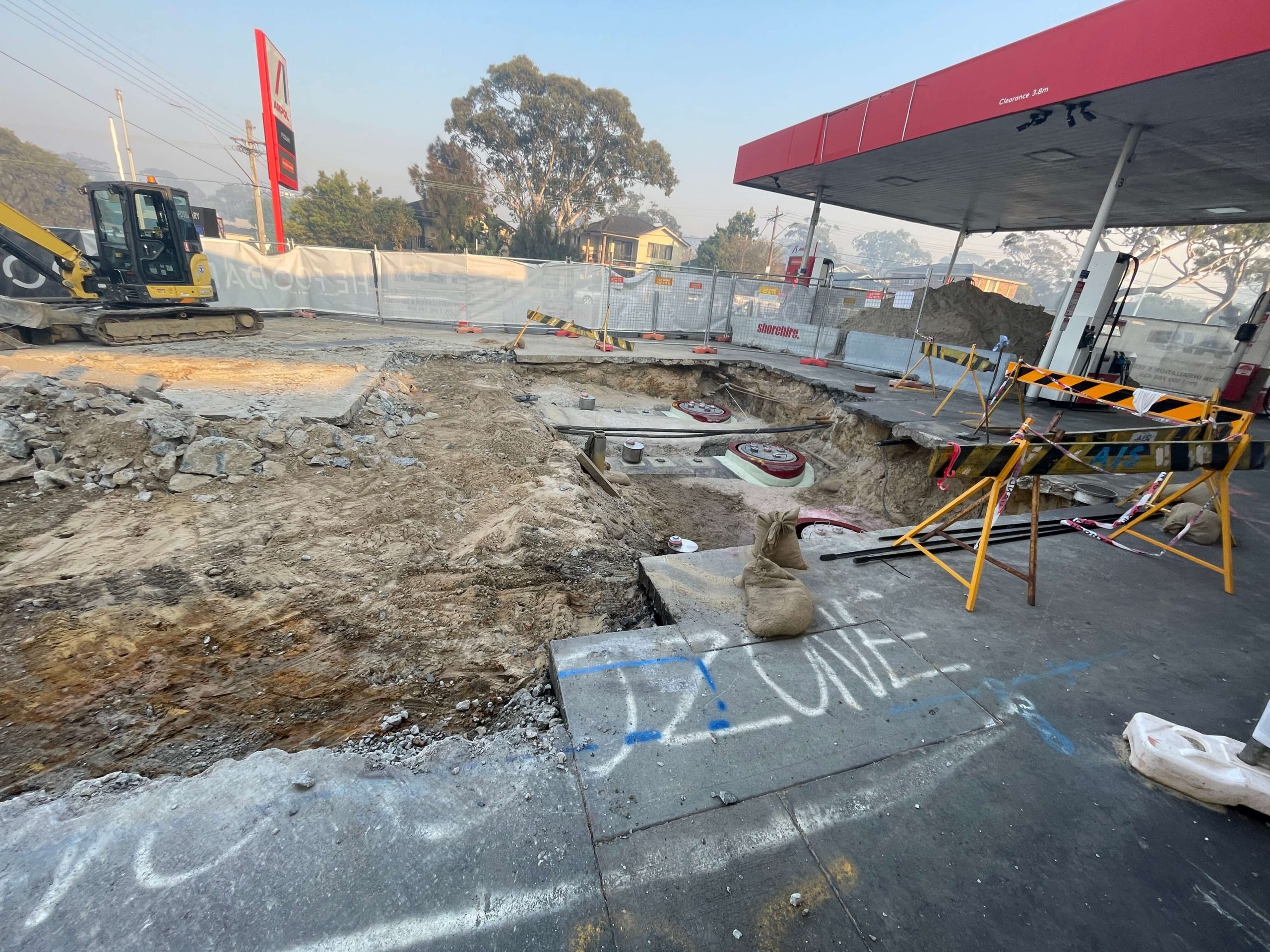 Tank upgrade works at Ampol Woolooware
