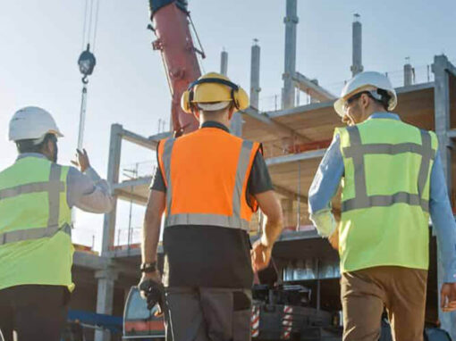 Civil-Works Crew inspecting civil works